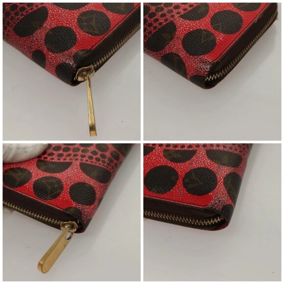 LOUIS VUITTON Monogram Yayoi Kusama Zippy Wallet Red M60450 LV Auth 132196 - Picture 16 of 16